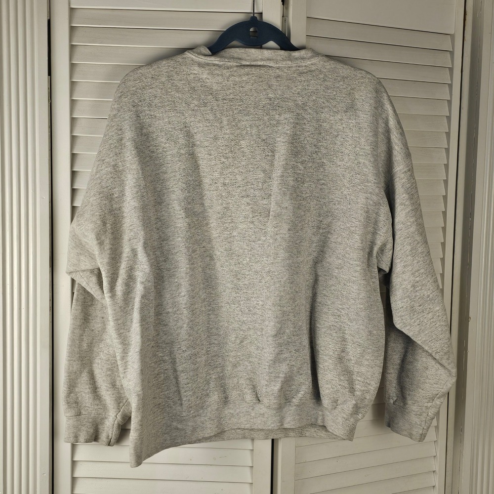 Vintage Logo‎ Athletic Mens Gray Philadelphia Eagles Crewneck Sweatshirt Large - Picture 2 of 4